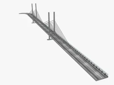 Elleanor Shonnel Bridge Low-poly 3D model