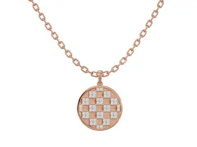 Light Minimalist Diamond Ring Earrings Pendant Set 3D print model