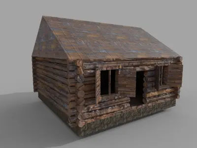 medieval wood house 3D model