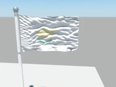 Cyprus flag 3D model
