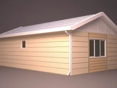HOME house with roof 3D model
