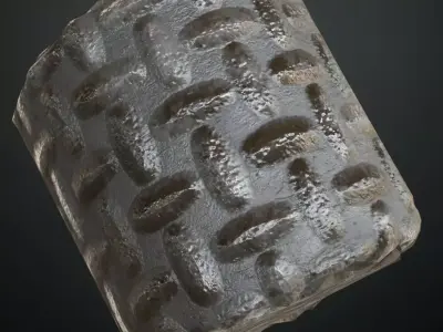 Diamond Metal Plate One PBR Seamless Texture