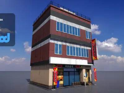 Conveyor Belt Sushi Shop 3D model