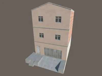 pack of slum houses Low-poly 3D model