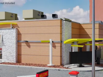  Unbranded Fast Food Building 