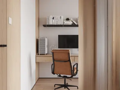 Minimalist modern studio scene 3D model