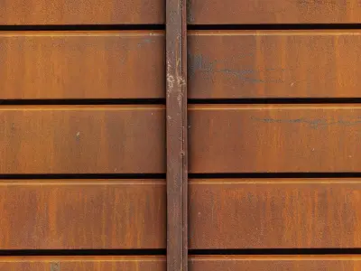 Rusty Metal Wall Panels Texture