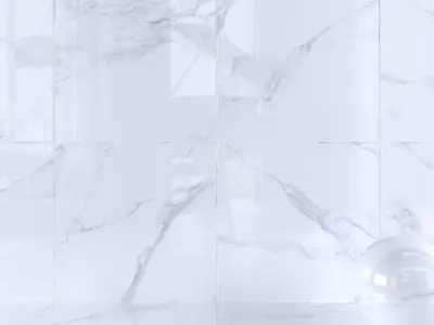 Wall Tiles Museum Calacatta 4D White 120x120 Set 1 Texture