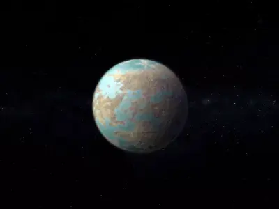 Alien Planet 10 Low-poly 3D model