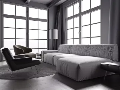 Full Modern interior 3D model 3D model