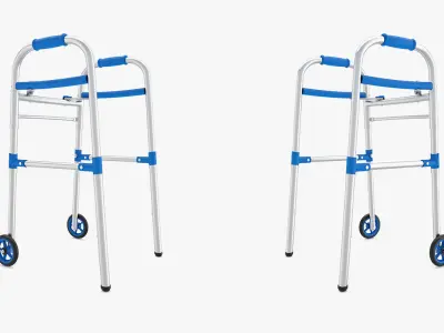 Medical - Paddle Walker with Wheels 3D model