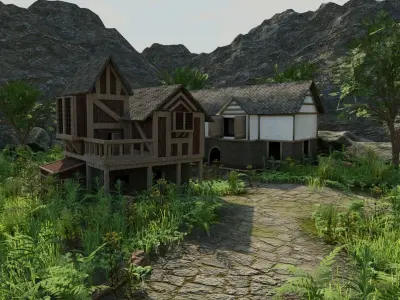 Villiage Scene 3D model