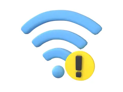 Wifi Problem Symbol v1 009 Low-poly 3D model