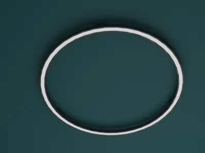 Circle Lamp Modern Low-poly 3D model