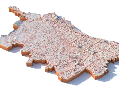 George Town in Penang Island Malaysia 3D model