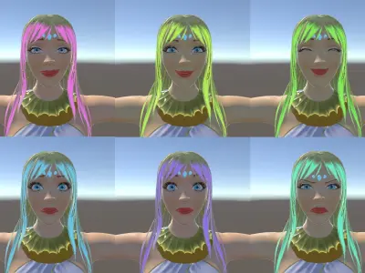 Bellydancer PC only VRChat model Low-poly 3D model