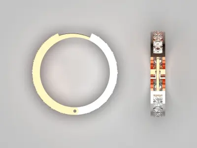 bride diamond earring je0034 3D print model