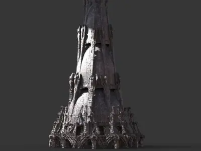 Ancient Crete Barbarian Tower 3D model