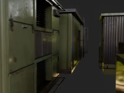 Building roof industry stuff collection  3D model