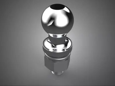 STANDARD HITCH BALL JOINT TOW TOWING MOUNT TRAILER CART TROLLEY 3D model