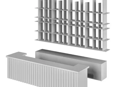 Bar area for a coffee shop 3D model