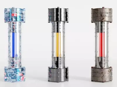 scientific capsule Low-poly 3D model