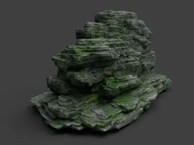 Rock 8-6 Low-poly 3D model