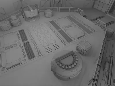 Laboratory control room 3D model