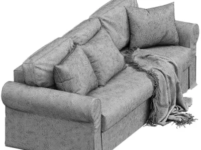 VRETSTORP Sleeper sofa Totebo light beige IKEA 3D model