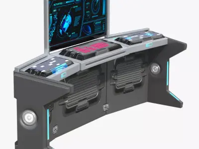 Sci-fi Desk Low-poly 3D model