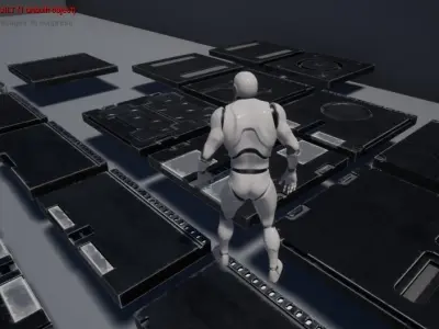 Modular Sci-fi floor set Free low-poly 3D model