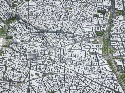 Madrid Low-poly 3D model