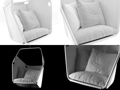 Moondance outdoor hanging chair 3D model