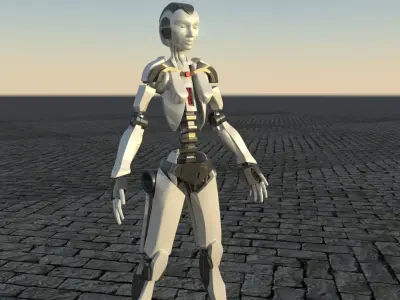 Robot Sci-Fi low poly model 3D model