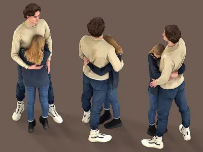 Couple in Love 3D model