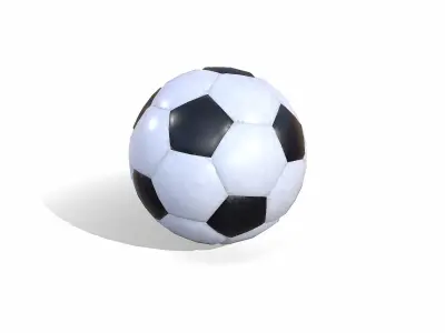  Generic Black and White Soccer Ball Low-poly PBR 