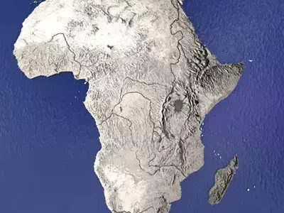 AFRICA 2 map of 3D model