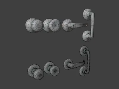 Door handles door knobs Free 3D model