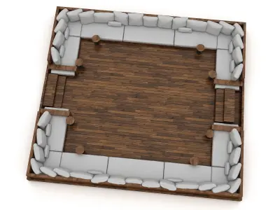 fire pit 05 3D Low-poly 3D model