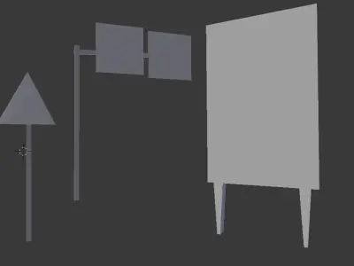 Road Signal Free low-poly 3D model