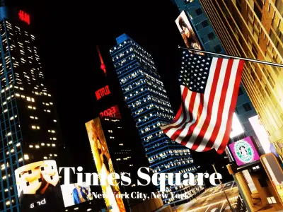 Billboard City NEW YORK TIMES SQUARE - Hollywood bkvd 3D model