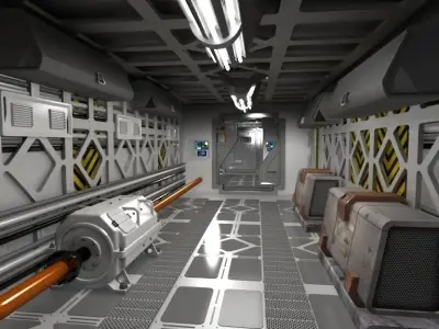 Spaceship indoor 3D model