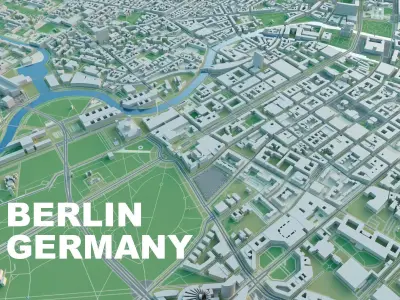 Berlin City in Germany 3D model