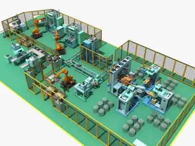Automatic production equipment 3D model