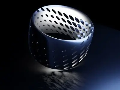 The WaveRing wall light with holes in it Free 3D print model