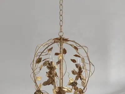3 - Light Globe Chandelier  3D model