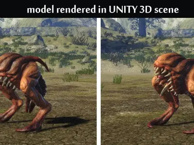 Fantastic Creature 3 Low-poly 3D model