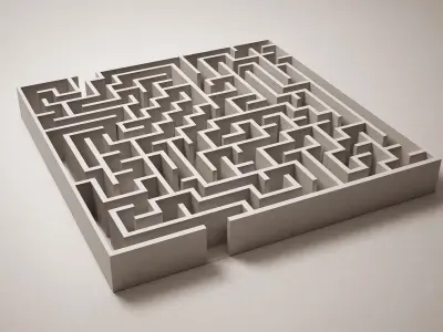 Maze model Low-poly 3D model