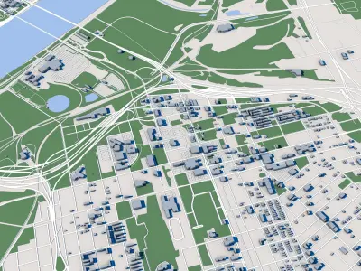 Saint Louis City USA 3D model