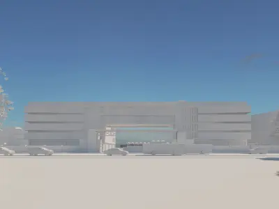 3D Campus School Buildings Set  003 3D model